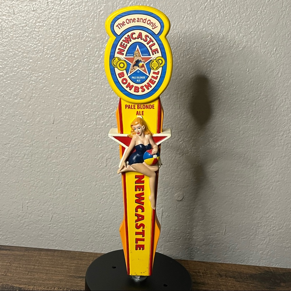 Newcastle Bombshell Pale Blonde Ale Beer Tap Handle 12" Man Cave